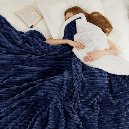 Cozy Sherpa Blanket | Ultra Soft Plush Fleece Throw Blanket | Warm Lightweight Comfort for Bed, Sofa & Living Room