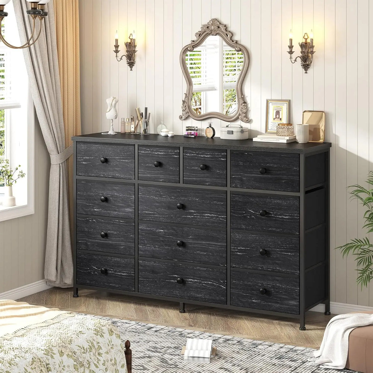 Tall 16-Drawer Dresser – Spacious Storage Chest with Steel Frame, Space-Saving Design & Easy Assembly