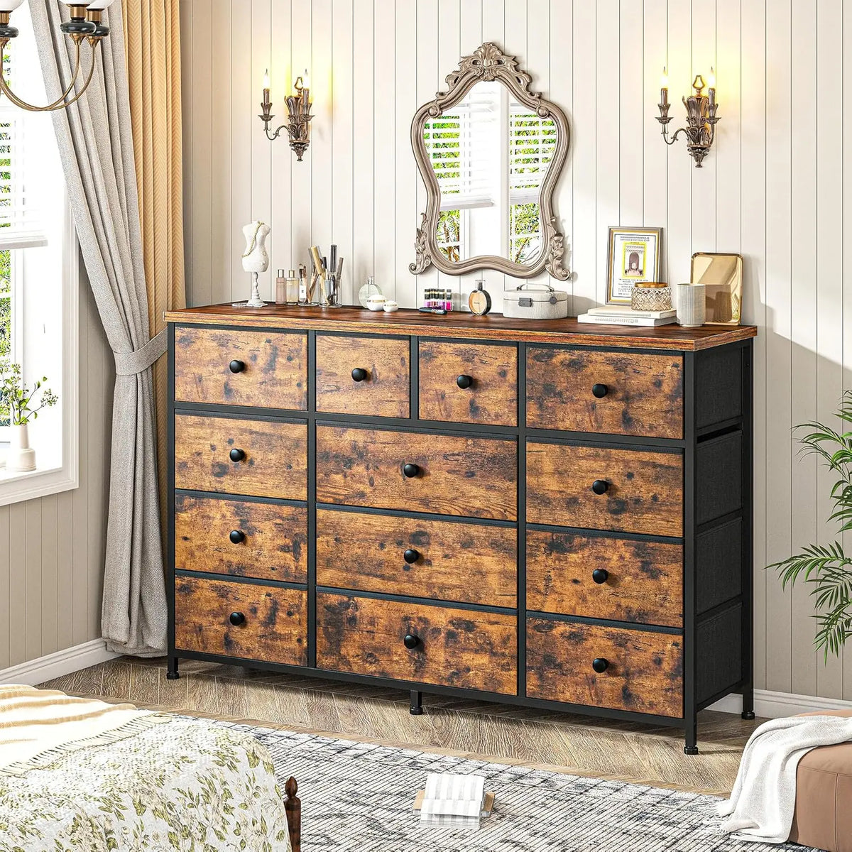 Tall 16-Drawer Dresser – Spacious Storage Chest with Steel Frame, Space-Saving Design & Easy Assembly