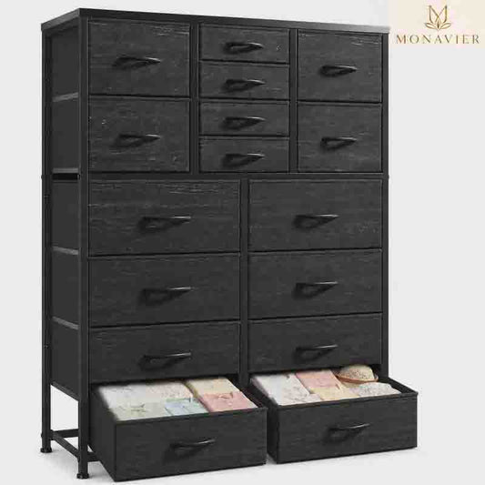 Tall 16-Drawer Dresser – Spacious Storage Chest with Steel Frame, Space-Saving Design & Easy Assembly