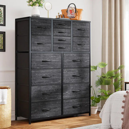 Tall 16-Drawer Dresser – Spacious Storage Chest with Steel Frame, Space-Saving Design & Easy Assembly
