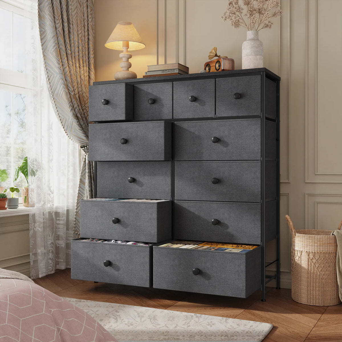 Tall 16-Drawer Dresser – Spacious Storage Chest with Steel Frame, Space-Saving Design & Easy Assembly