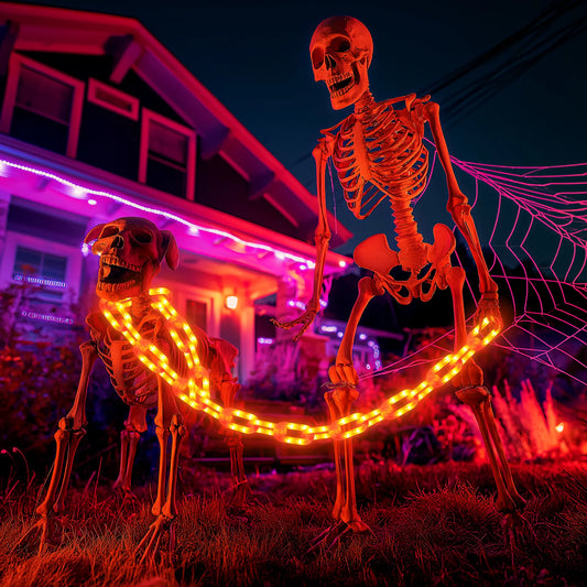 Halloween Chain Lights – 160 LED Waterproof Outdoor String Lights with 8 Modes