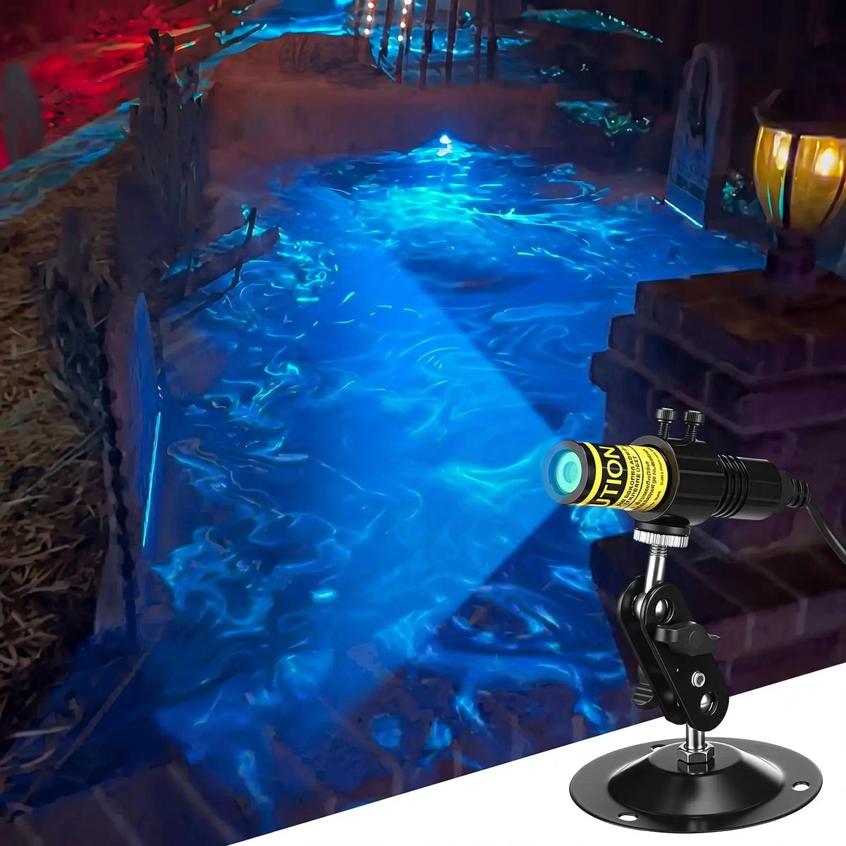 Halloween Laser Swamp Light – Green Fog Effect Projector for Haunted House & Yard Decor